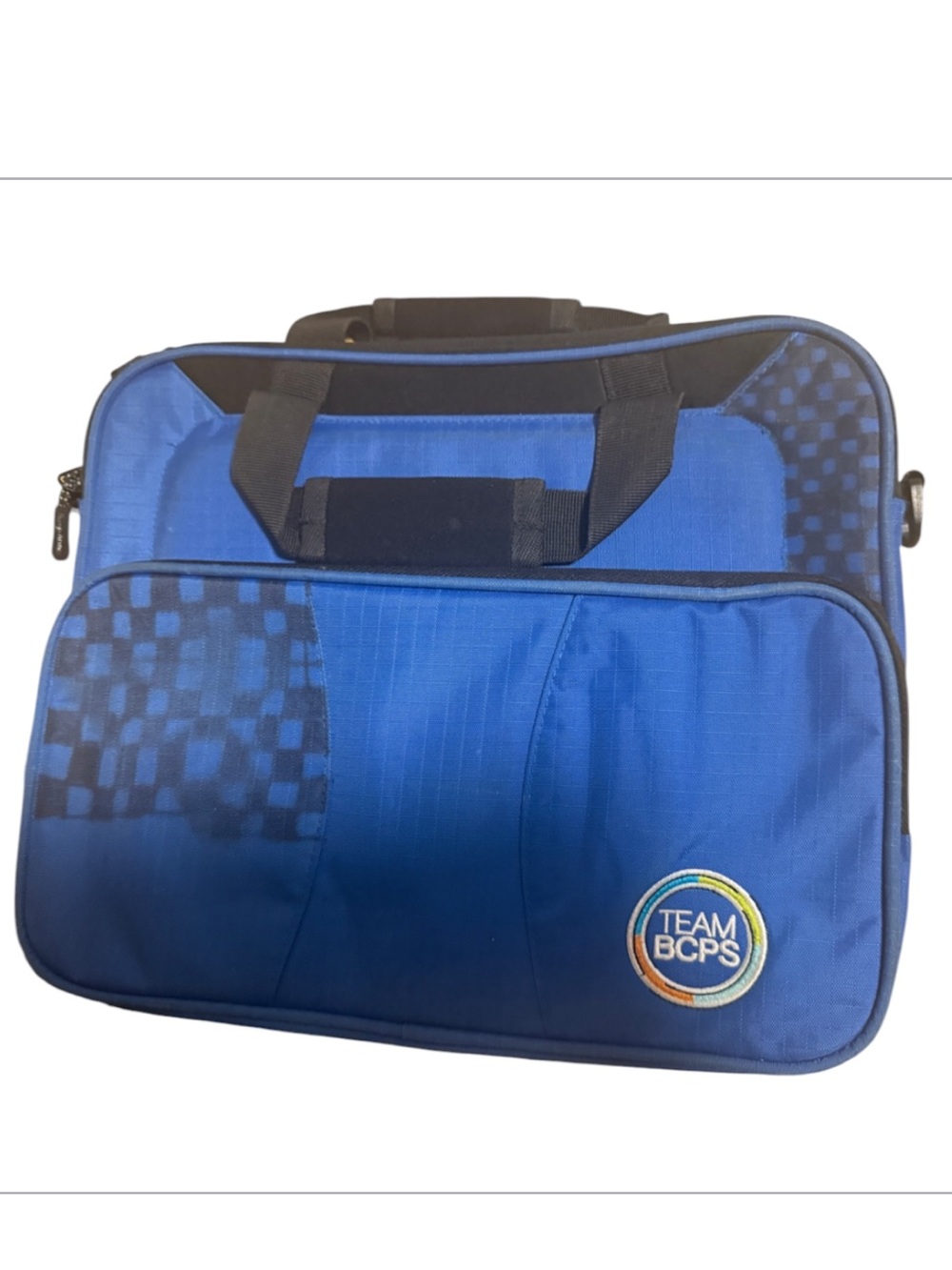 Blue Men's Laptop Briefcase team bcps